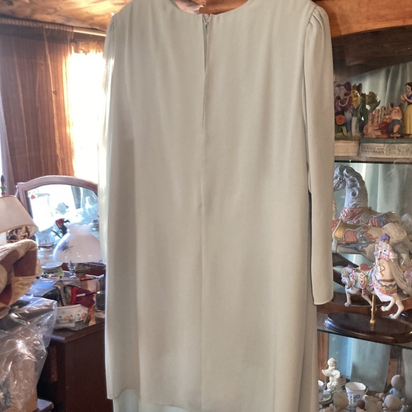Size 20 multi layer sheer sea foam green dress - Picture 1 of 7